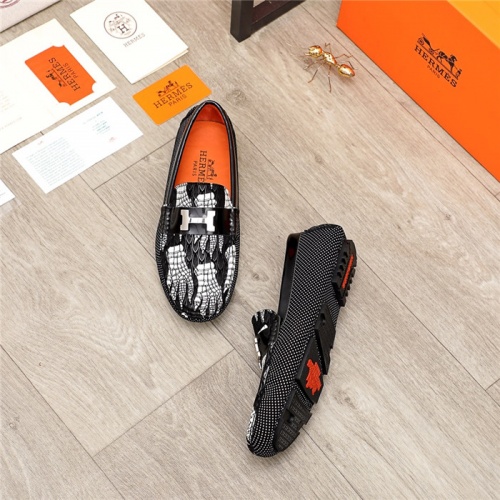 Replica Hermes Leather Shoes For Men #930100 $64.00 USD for Wholesale