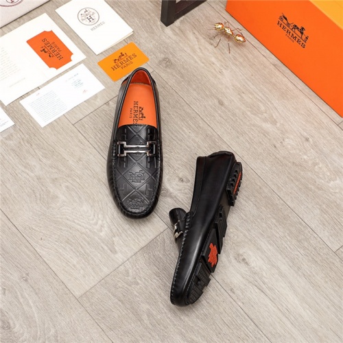 Replica Hermes Leather Shoes For Men #930102 $64.00 USD for Wholesale