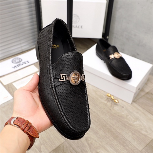 Replica Versace Leather Shoes For Men #930124 $98.00 USD for Wholesale