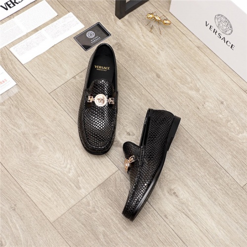 Replica Versace Leather Shoes For Men #930126 $98.00 USD for Wholesale