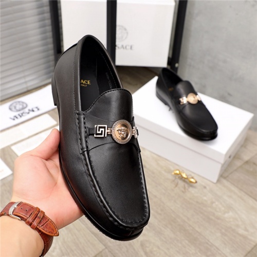 Replica Versace Leather Shoes For Men #930128 $98.00 USD for Wholesale