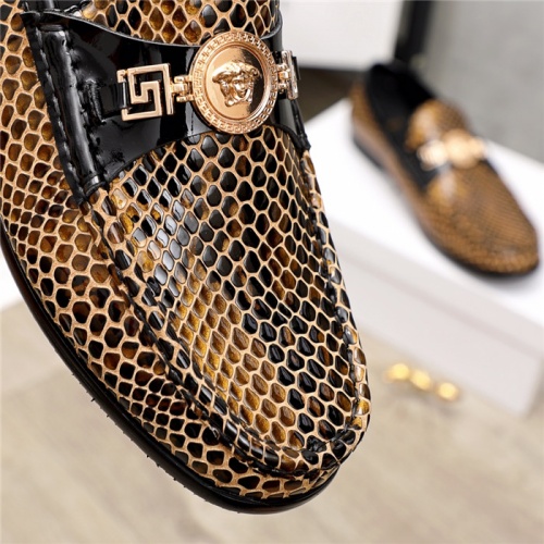 Replica Versace Leather Shoes For Men #930129 $98.00 USD for Wholesale