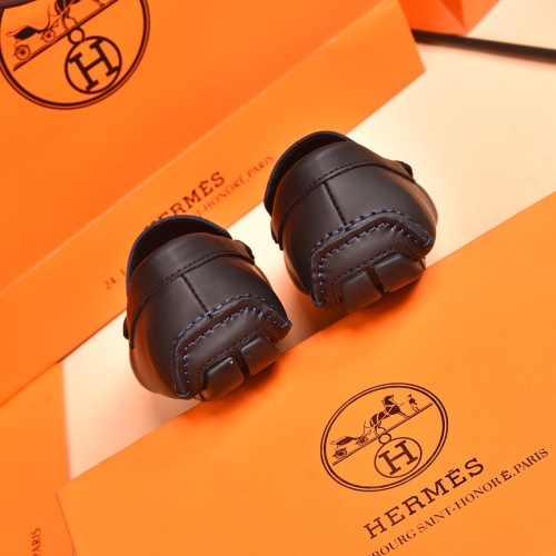 Replica Hermes Leather Shoes For Men #930196 $80.00 USD for Wholesale
