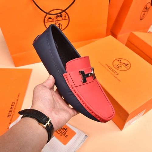 Replica Hermes Leather Shoes For Men #930197 $80.00 USD for Wholesale