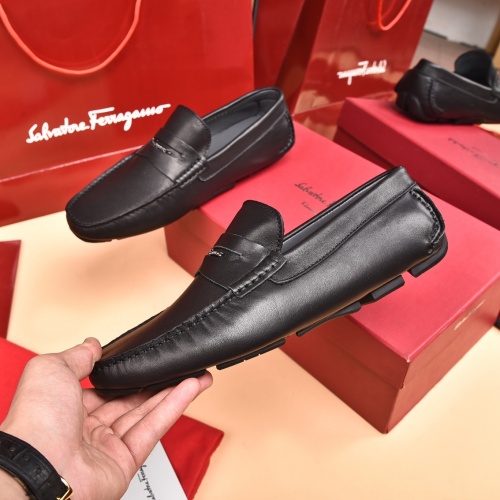 Replica Salvatore Ferragamo Leather Shoes For Men #930201 $80.00 USD for Wholesale