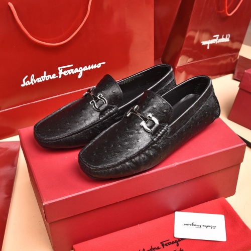 Ferragamo Salvatore FS Leather Shoes For Men #930206