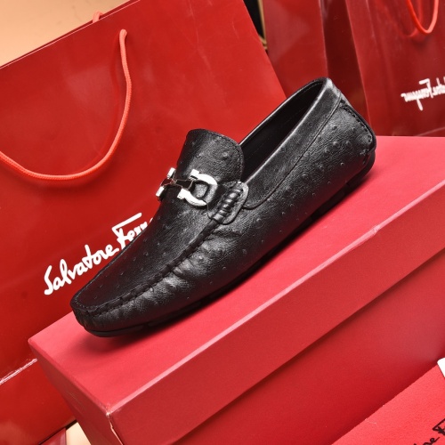 Replica Salvatore Ferragamo Leather Shoes For Men #930206 $80.00 USD for Wholesale