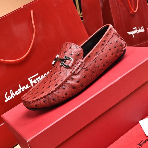 Replica Salvatore Ferragamo Leather Shoes For Men #930207 $80.00 USD for Wholesale