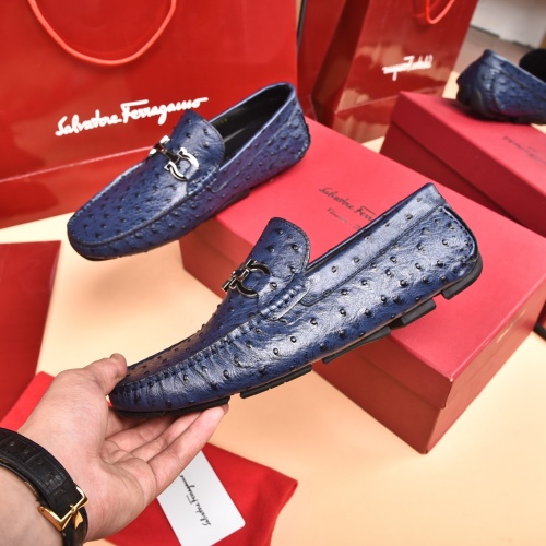 Replica Salvatore Ferragamo Leather Shoes For Men #930208 $80.00 USD for Wholesale