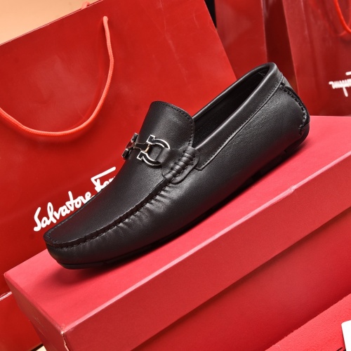 Replica Salvatore Ferragamo Leather Shoes For Men #930211 $80.00 USD for Wholesale