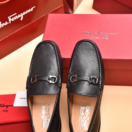 Replica Salvatore Ferragamo Leather Shoes For Men #930213 $92.00 USD for Wholesale
