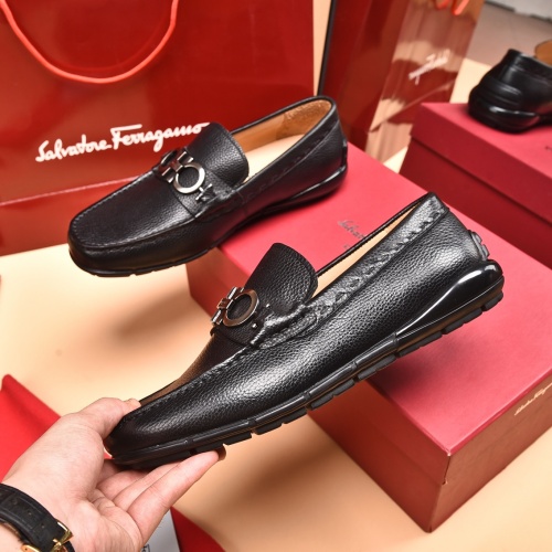 Replica Salvatore Ferragamo Leather Shoes For Men #930223 $92.00 USD for Wholesale