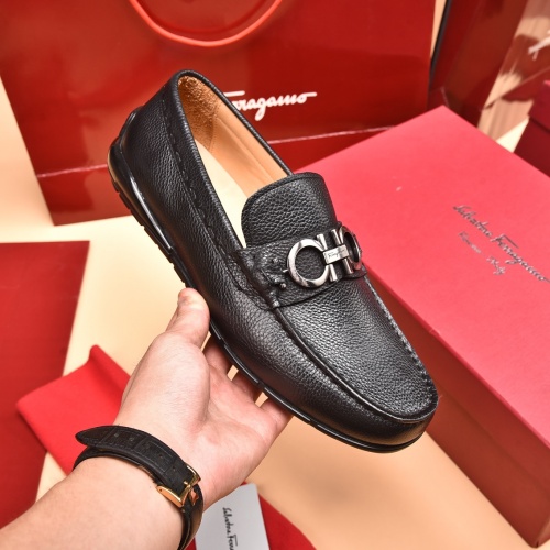 Replica Salvatore Ferragamo Leather Shoes For Men #930223 $92.00 USD for Wholesale