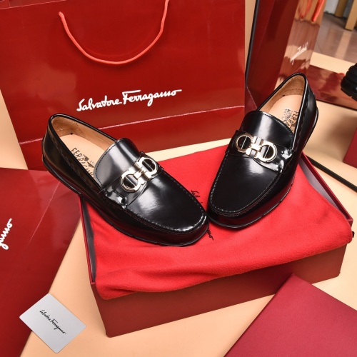 Replica Salvatore Ferragamo Leather Shoes For Men #930224 $92.00 USD for Wholesale