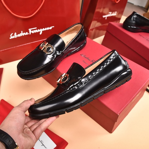 Replica Salvatore Ferragamo Leather Shoes For Men #930224 $92.00 USD for Wholesale