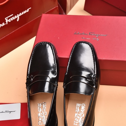 Replica Salvatore Ferragamo Leather Shoes For Men #930227 $92.00 USD for Wholesale