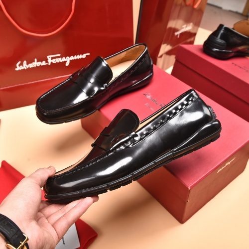 Replica Salvatore Ferragamo Leather Shoes For Men #930228 $92.00 USD for Wholesale