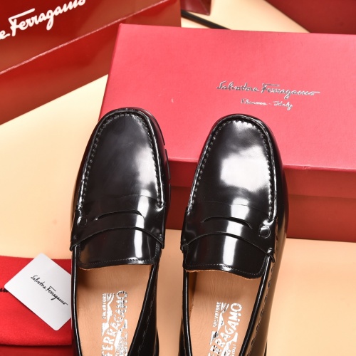 Replica Salvatore Ferragamo Leather Shoes For Men #930228 $92.00 USD for Wholesale
