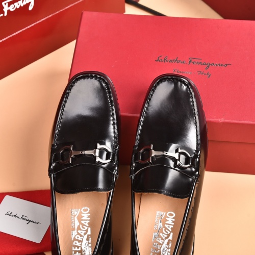 Replica Salvatore Ferragamo Leather Shoes For Men #930229 $92.00 USD for Wholesale