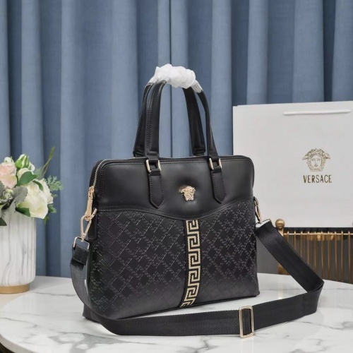 Replica Versace AAA Man Handbags #930531 $102.00 USD for Wholesale