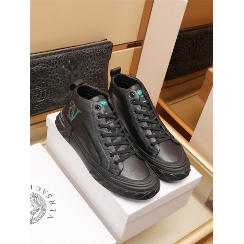 Versace High Tops Shoes For Men #930777 $92.00 USD, Wholesale Replica Versace High Tops Shoes