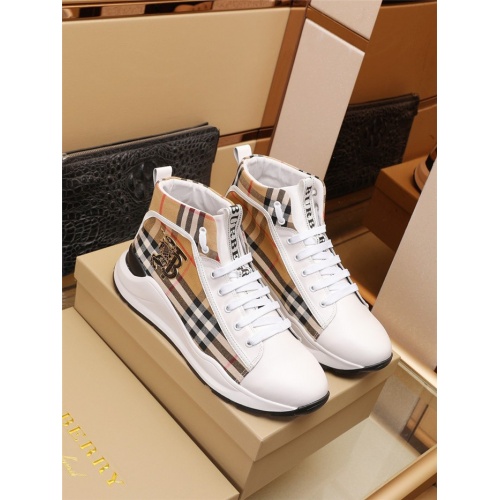 Burberry High Tops Shoes For Men #930822 $82.00 USD, Wholesale Replica Burberry High Tops Shoes