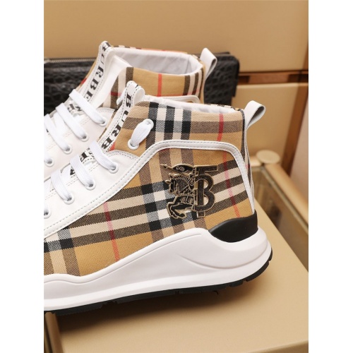Replica Burberry High Tops Shoes For Men #930822 $82.00 USD for Wholesale