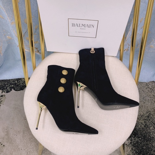 Replica Balmain Boots For Women #930948 $155.00 USD for Wholesale