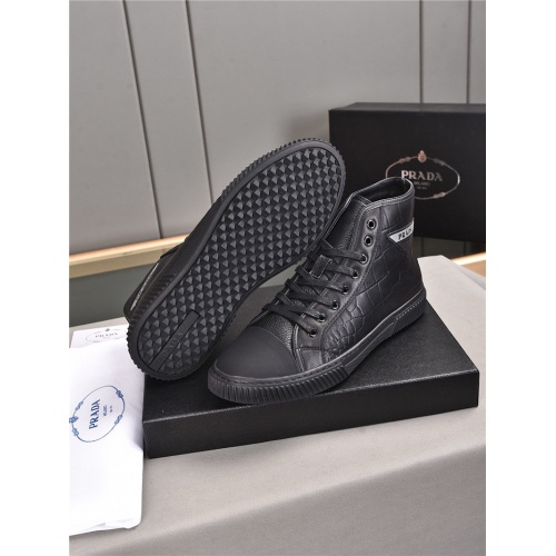 Replica Prada High Tops Shoes For Men #931221 $85.00 USD for Wholesale