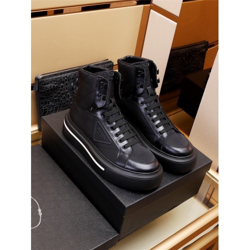 Prada High Tops Shoes For Men #931237 $88.00 USD, Wholesale Replica Prada High Top Shoes