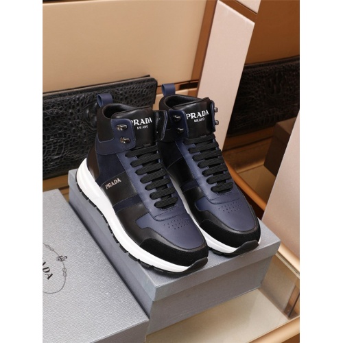 Prada High Tops Shoes For Men #931242 $96.00 USD, Wholesale Replica Prada High Tops Shoes