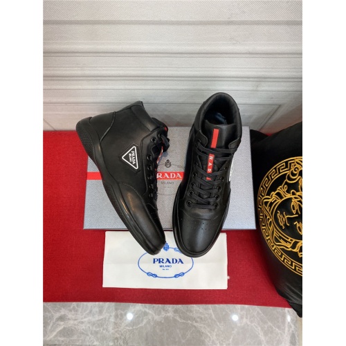 Replica Prada High Tops Shoes For Men #931312 $88.00 USD for Wholesale