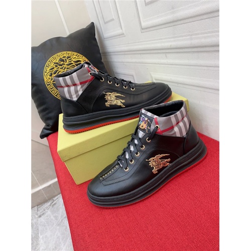 Burberry High Tops Shoes For Men #931348 $76.00 USD, Wholesale Replica Burberry High Tops Shoes