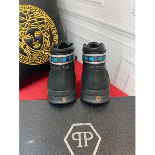 Replica Philipp Plein PP High Tops Shoes For Men #931349 $76.00 USD for Wholesale