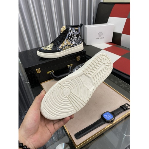 Replica Versace High Tops Shoes For Men #931997 $76.00 USD for Wholesale