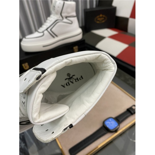 Replica Prada High Tops Shoes For Men #932023 $85.00 USD for Wholesale