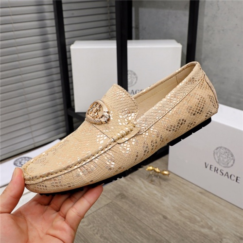 Replica Versace Leather Shoes For Men #932243 $68.00 USD for Wholesale