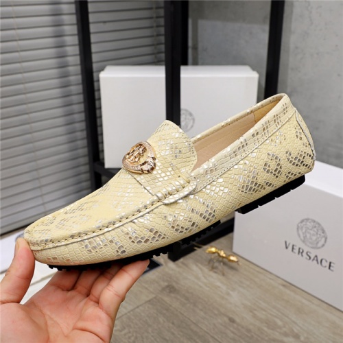 Replica Versace Leather Shoes For Men #932244 $68.00 USD for Wholesale
