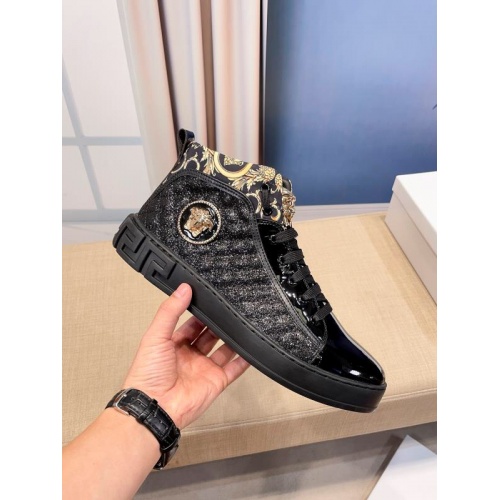 Replica Versace High Tops Shoes For Men #932457 $76.00 USD for Wholesale