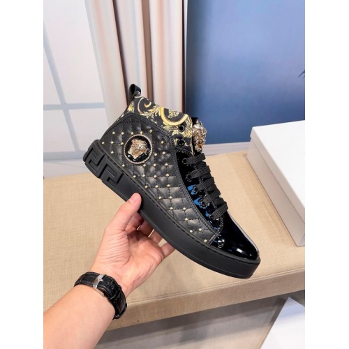 Replica Versace High Tops Shoes For Men #932459 $76.00 USD for Wholesale