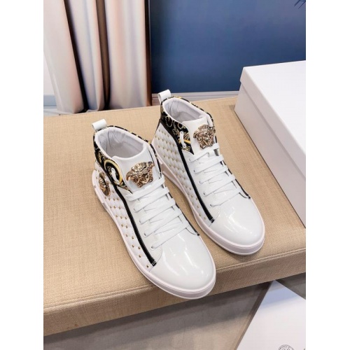 Replica Versace High Tops Shoes For Men #932460 $76.00 USD for Wholesale