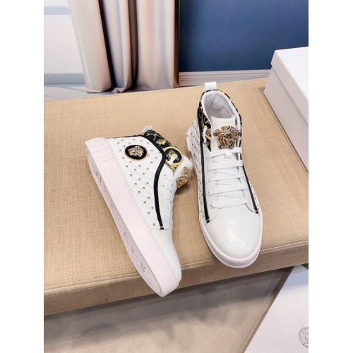 Replica Versace High Tops Shoes For Men #932460 $76.00 USD for Wholesale