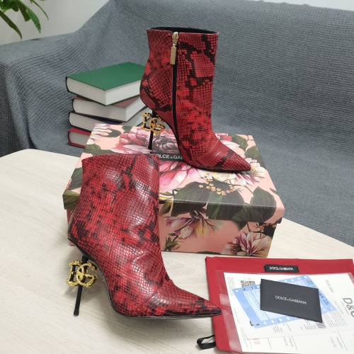 Replica Dolce & Gabbana D&G Boots For Women #932619 $165.00 USD for Wholesale