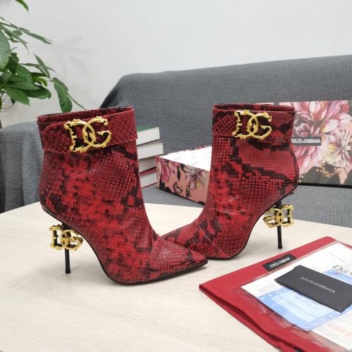 Replica Dolce & Gabbana D&G Boots For Women #932633 $172.00 USD for Wholesale