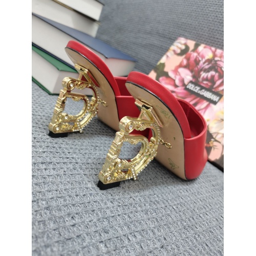 Replica Dolce & Gabbana D&G Slippers For Women #932644 $130.00 USD for Wholesale