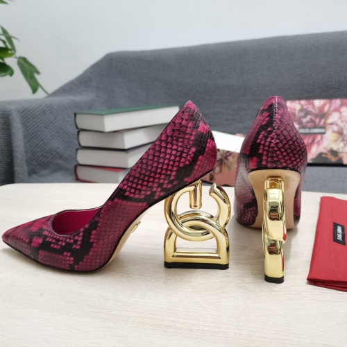 Replica Dolce & Gabbana D&G High-Heeled Shoes For Women #932647 $135.00 USD for Wholesale