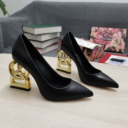 Dolce &amp; Gabbana D&amp;G High-Heeled Shoes For Women #932655 $135.00 USD, Wholesale Replica Dolce &amp; Gabbana D&amp;G High-Heeled Shoes