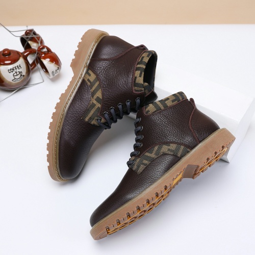 Replica Fendi High Tops Casual Shoes For Men #932887 $76.00 USD for Wholesale