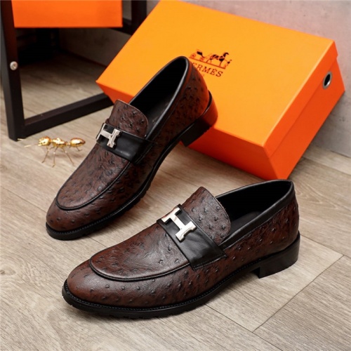 Hermes Leather Shoes For Men #933133 $82.00 USD, Wholesale Replica Hermes Leather Shoes