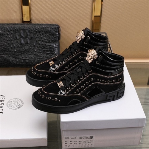 Replica Versace High Tops Shoes For Men #933151 $88.00 USD for Wholesale